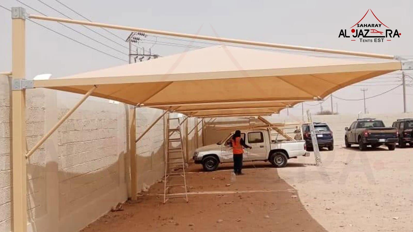 Tensile Membrane Car Parking Shades – Large-Scale Shade Solutions in Saudi Arabia