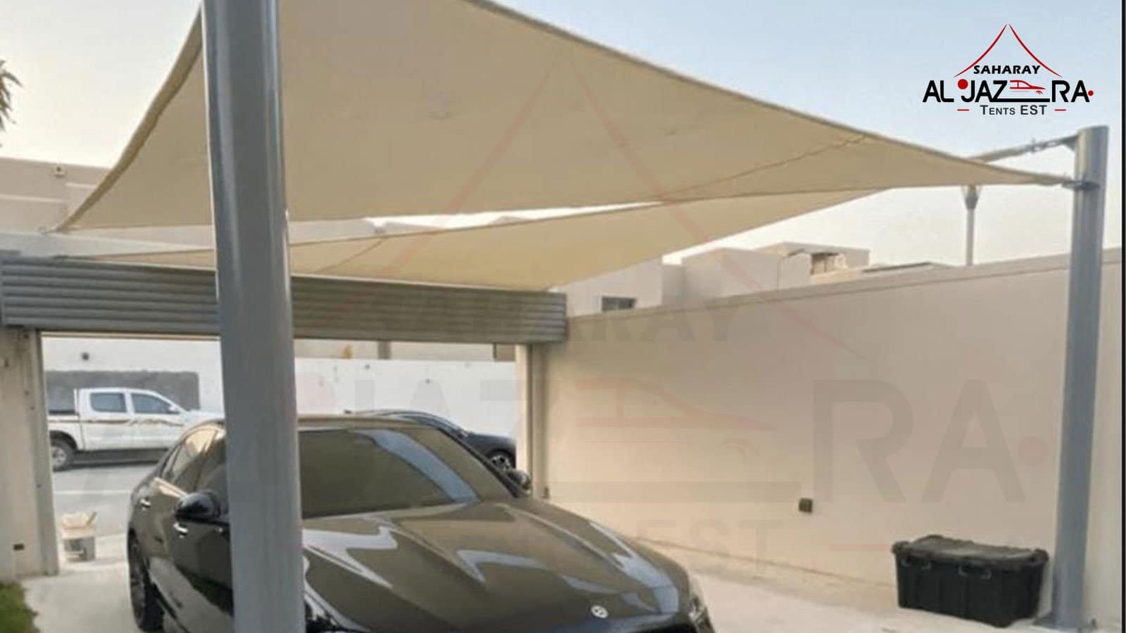 Sail Car Parking Shades Dammam | Car Shades Supplier Saudi Arabia