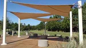 Hyperbolic Sail Shades – Unique Architectural Shade in Saudi Arabia